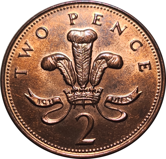 2 (TWO) PENCE  - 2000 - Great Britain - RED - A/UNC