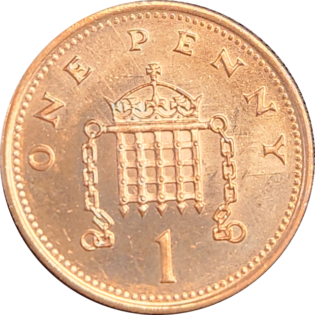 1 (ONE) PENNY - 2001 - Great Britain - RED in A/UNC  - Brilliant coin !