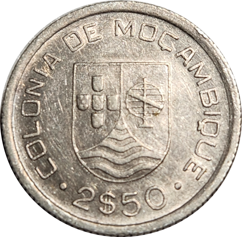 2.5 (TWO and HALF) ESCUDOS - 1935 - Mozambique