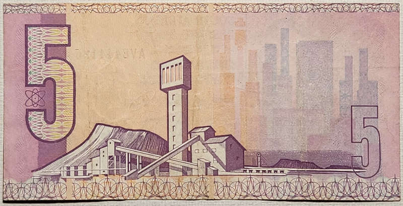 5 (FIVE) RAND - CL Stals - AV 8444126 - Very GOOD Note !