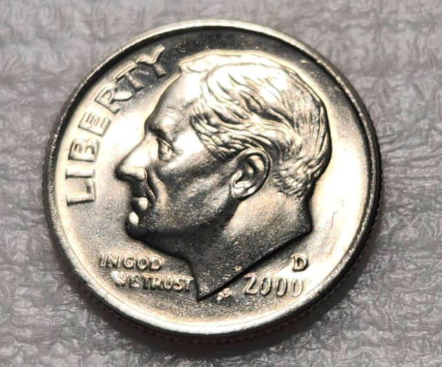 1 (ONE) DIME - 2000 D - United States - UNC - Fantastically Brilliant Coin !