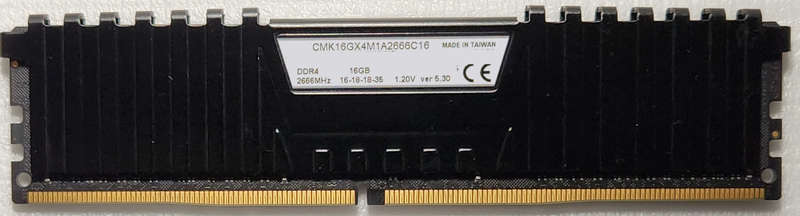DDR4 - 16GB - Corsair VENGEANCE LPX - 2666Mhz 1.2v