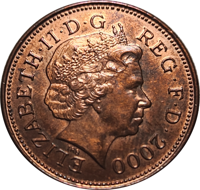 2 (TWO) PENCE  - 2000 - Great Britain - RED - A/UNC