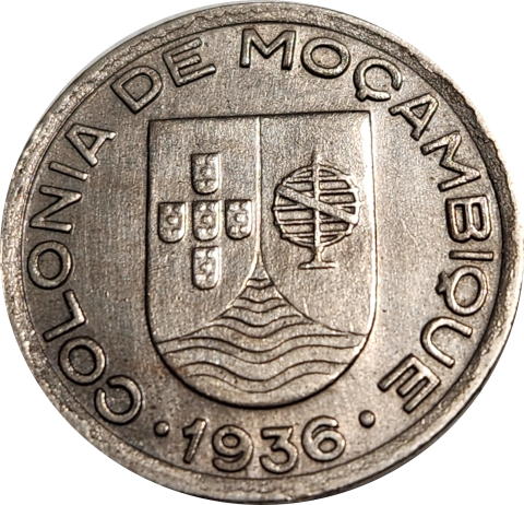 50 (FIFTY) CENTAVOS- 1936 - MOZAMBIQUE - Very Good coin !