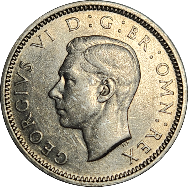 6 (SIX) PENCE -1937 - George VI - Silver .500 2.83g GREAT Coin !
