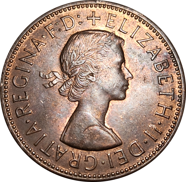 1 (ONE) PENNY - 1967 - Great Britain - RED in EF  Great Coin !