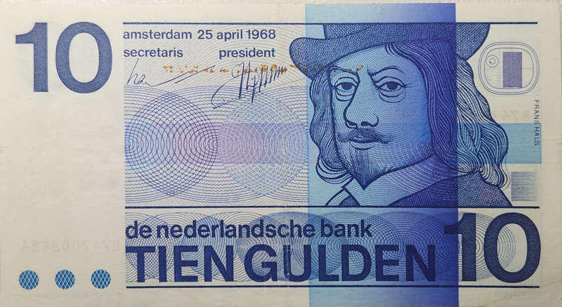 10 (TEN) GULDEN - 1968 - Nederland - VF - 8747003484 - Great Note !