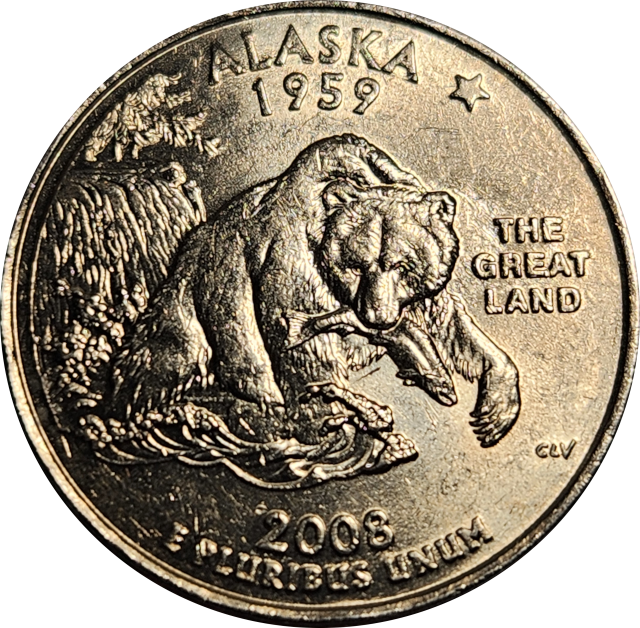 ¼$ (QUARTER) DOLLAR  - 2008 - ALASKA (USA)