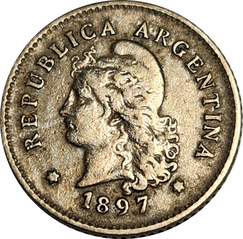 10 (TEN) CENTAVOS - 1897 - Argentina