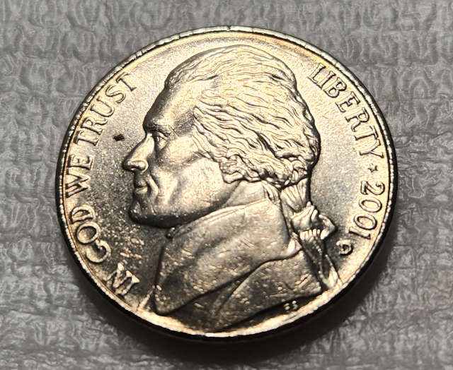 5 (FIVE) CENTS - 2001 D - United States