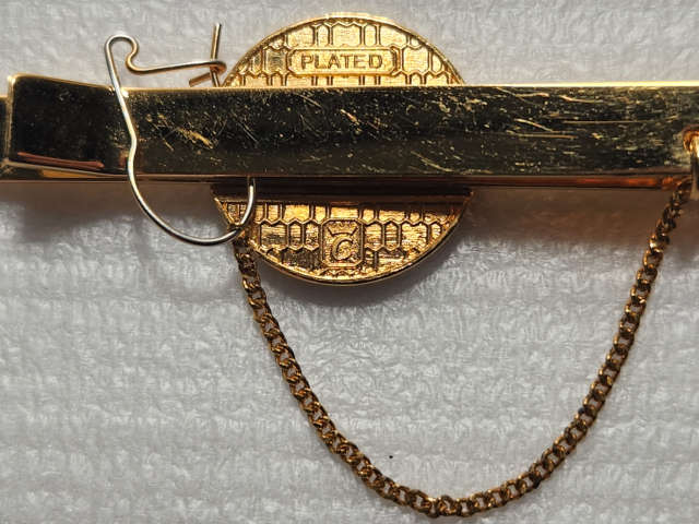 Tie Clip - Vintage BMW with Chain. Plated with original bag