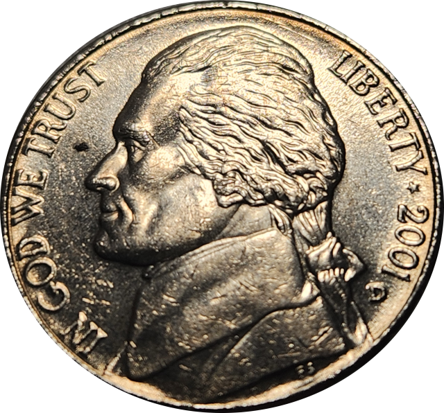 5 (FIVE) CENTS - 2001 D - United States