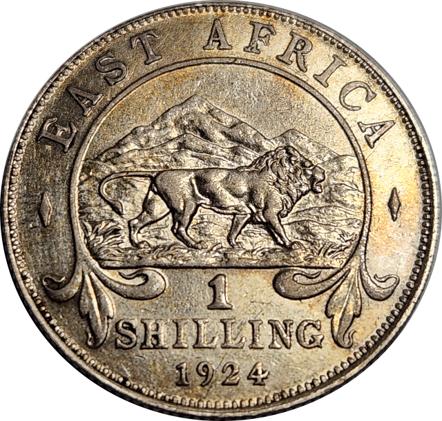 1 (ONE) SHILLING - 1924 - EAST AFRICA - George V - VERY good condition !