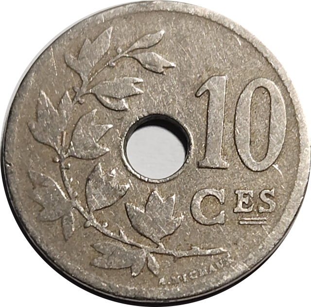 10 (TEN) Centimes - 1904 - Belgium - (Leopold II )