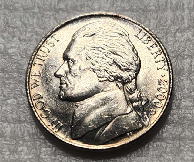 5 (FIVE) CENTS - 2000 P - United States - EF+ - Nice Coin !