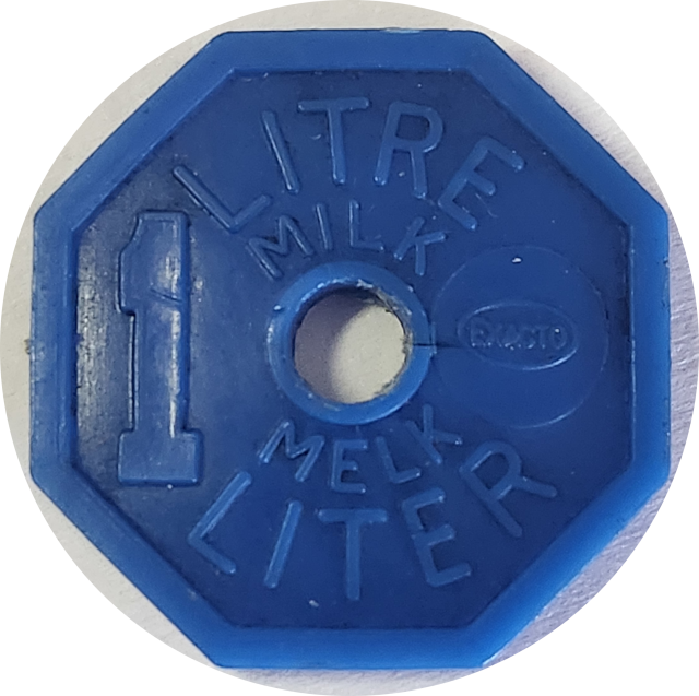 1 (ONE) LITER/Litre - MELBA MILK Token - Blue colour