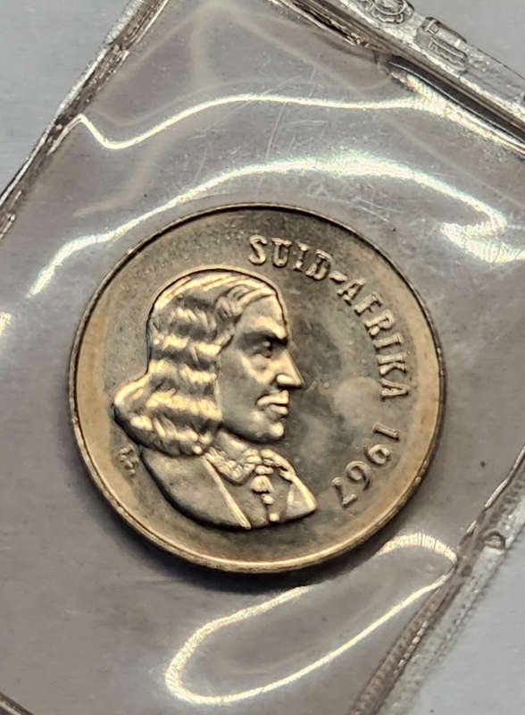 5c (FIVE) Cent - 1967 - Afrikaans - Mint pack coin - UNC - Great Coin !