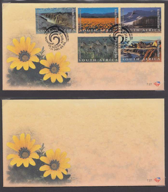 RSA - SA Natural Wonders FDC 7.27 + Unserviced - SACC 1439-1448