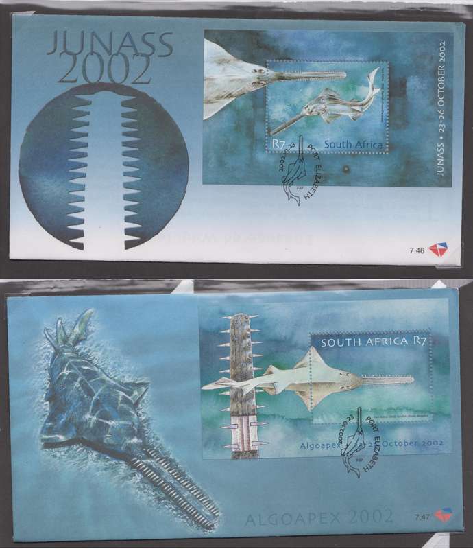 RSA - World Post day & Junass Stamp Exh. FDC 7.46 & 47 - SACC 1511/2