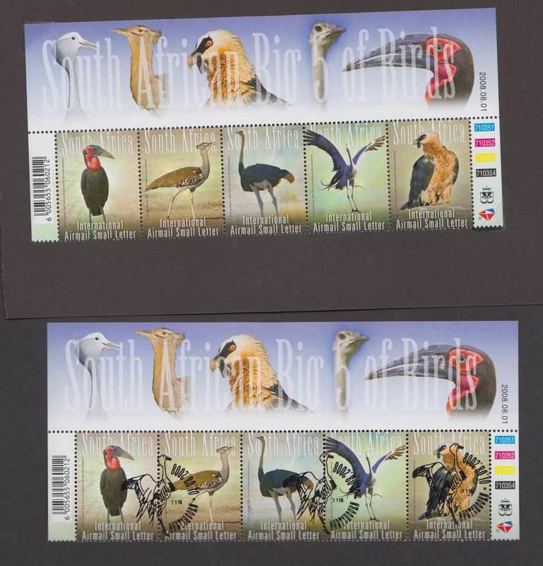 RSA - SA Big 5 Birds Control Strip MNH - SACC 1881-1885