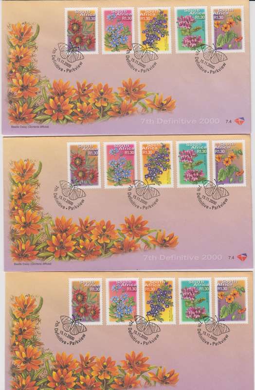 RSA - 3 x 7th Definitive FDC 7.74 - SACC