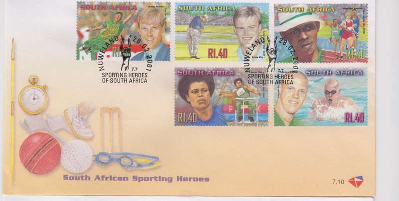 RSA - SA Sporting Heroes FDC 7.10 - SACC