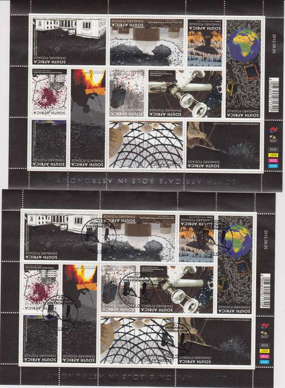 RSA - Astronomy in SA Sheetlet MNH + CTO Sheetlet - SACC 2224