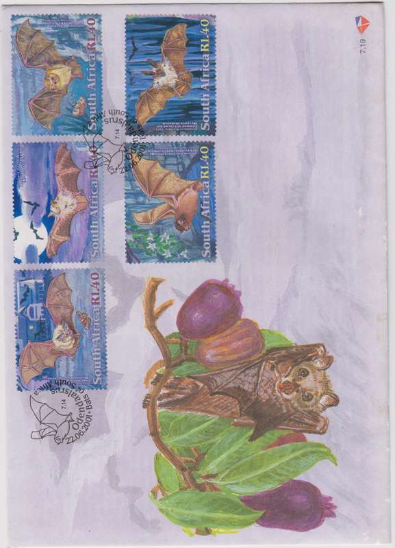 RSA - Bats of South Africa FDC 7.19 and 7.20 + CTO Sheet MNH - SACC 1420