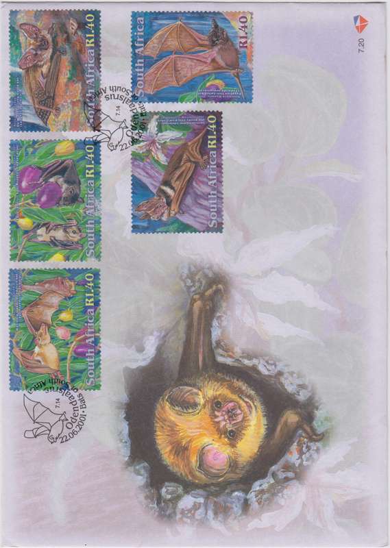 RSA - Bats of South Africa FDC 7.19 and 7.20 + CTO Sheet MNH - SACC 1420