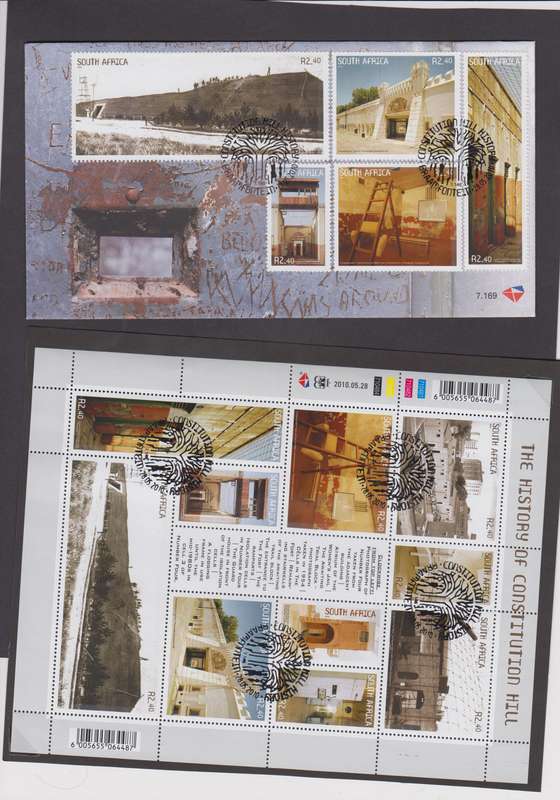 RSA - Constitutional Hill FDC 7.169 + CTO Sheetlet MNH - SACC 2047
