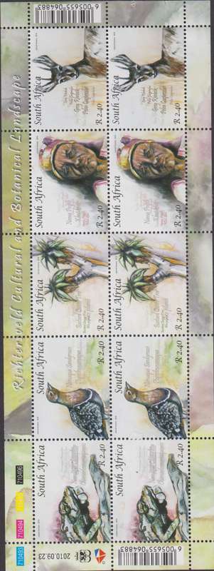 RSA - Richtersveld Landscape Sheetlet MNH - SACC 2086-2090