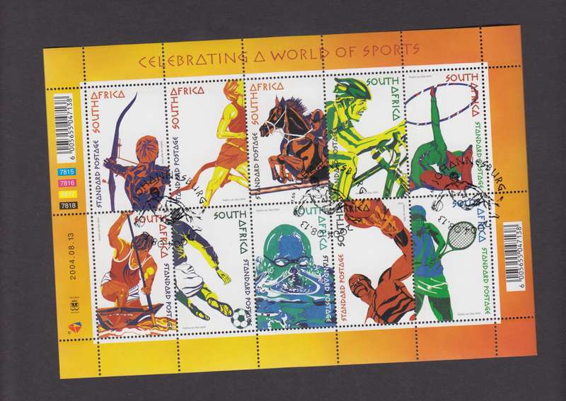 RSA - Celebrating World Sport CTO sheet (SACC 1656)