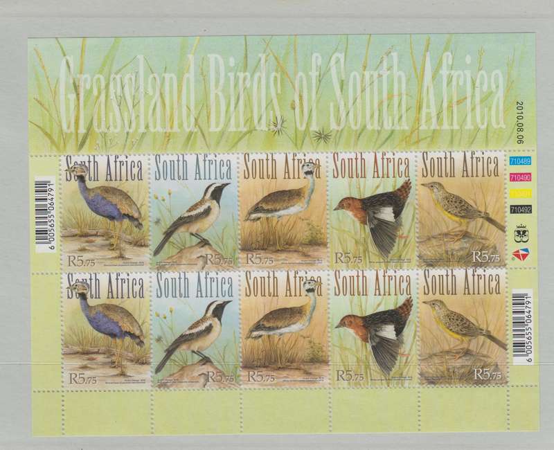 RSA - Grassland Birds of SA - Full Sheet (SACC 2081-2085)