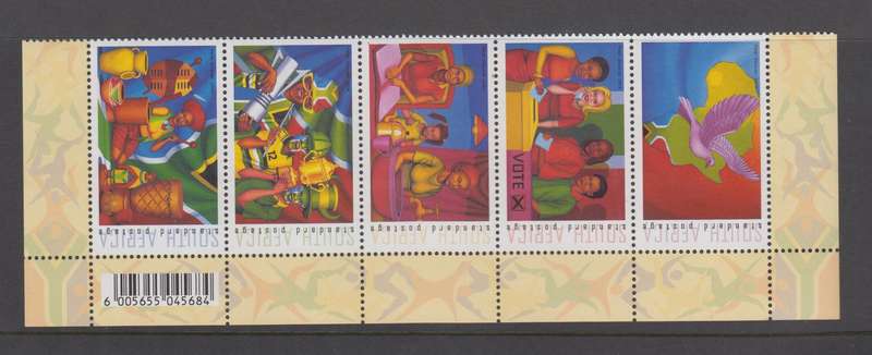 RSA - Ten Years of freedom - Setenant strip (SACC 1610-1614)