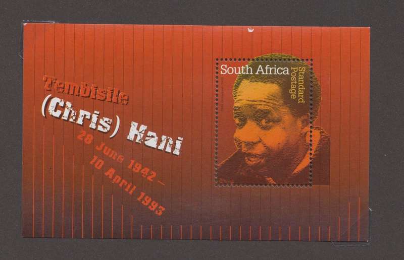 RSA - Chris Hani - Miniature sheet (SACC 1536)