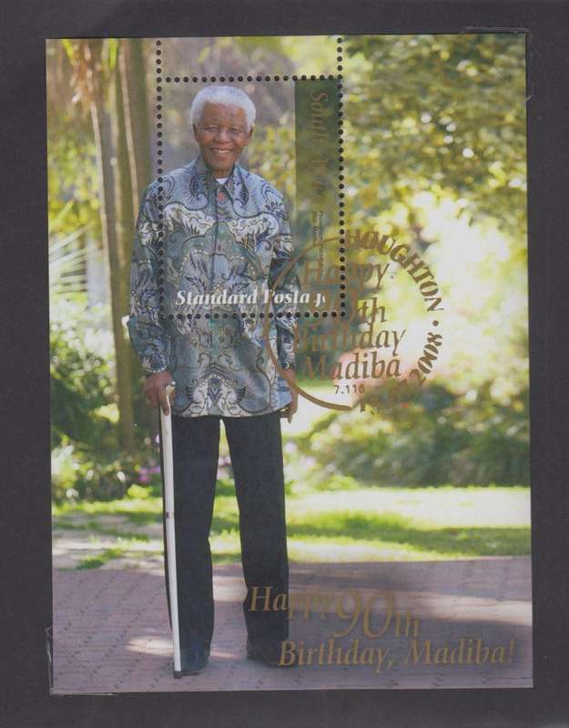 RSA - Happy 90th Birthday Mandela - Miniature sheet (SACC 1879)