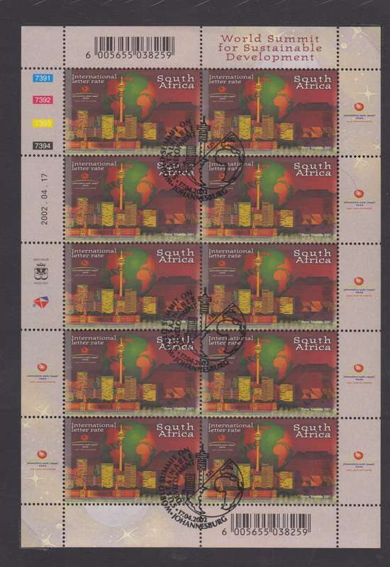 RSA - World Summit  - Sheetlet (SACC 1482)