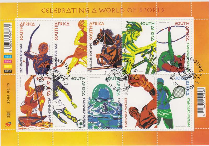 RSA - Celebrating World Sport - CTO Full Sheet (SACC 1646-1650)