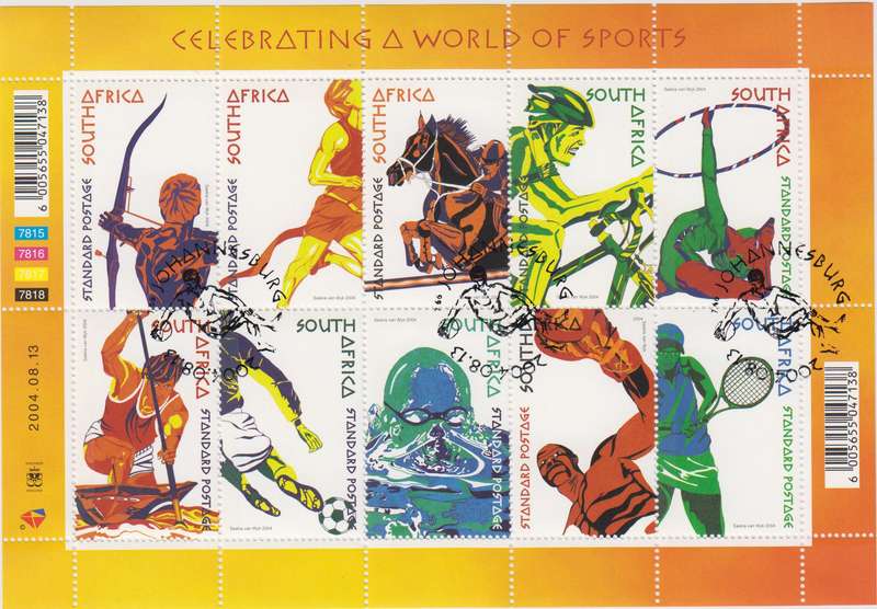 RSA - Celebrating World Sport - CTO Full Sheet (SACC 1646-1650)