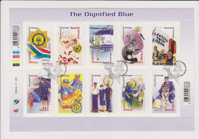 RSA - The Dignified Blue CTO Sheetlet MNH - SACC 1681-1691