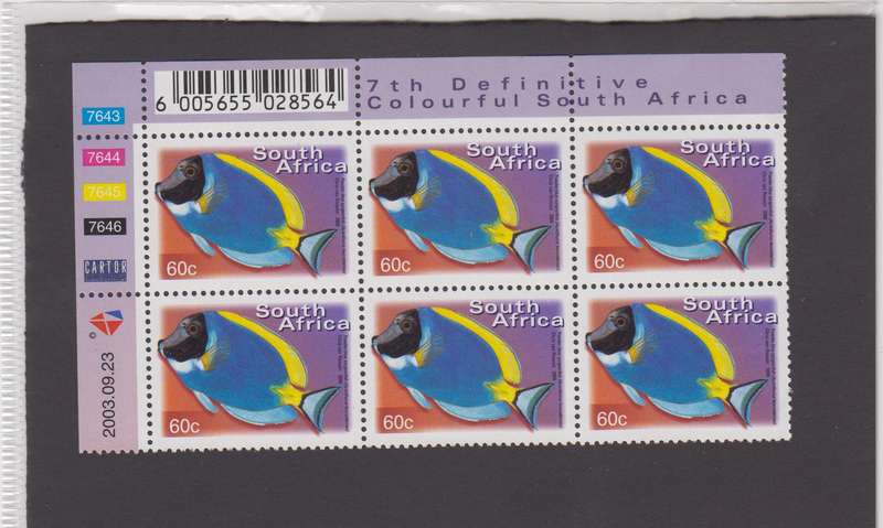 RSA - 7th Definitive 60c - Reprint 2003/09/23 - Control block - SACC 1299a