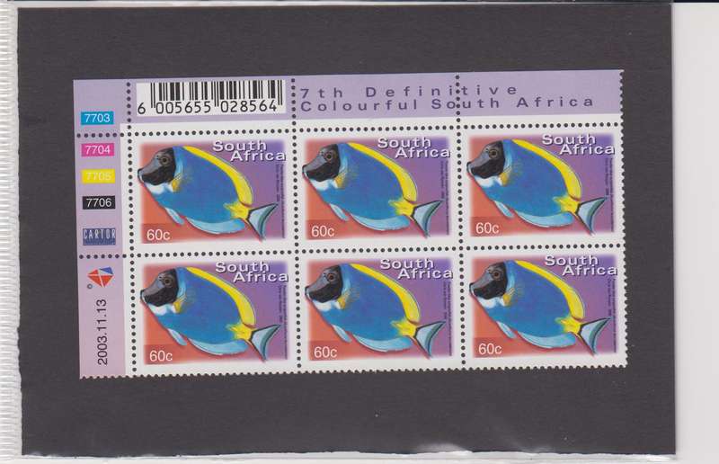 RSA - 7th Definitive 60c - Reprint 2003/11/13 - Control block - SACC 1299a