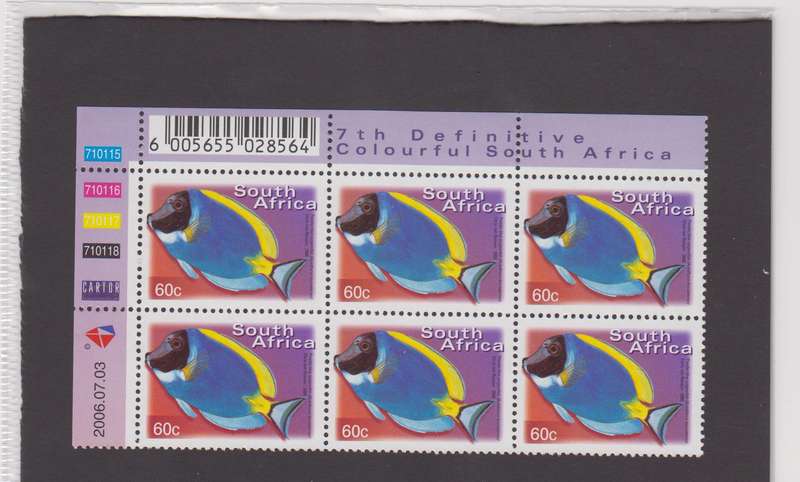 RSA - 7th Definitive 60c - Reprint 2006/07/03 - Control block - SACC 1299a