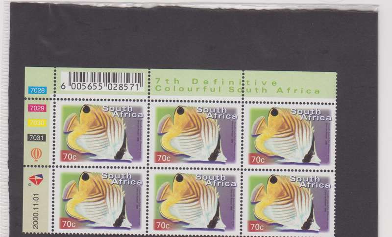 RSA - 7th Definitive 70c - Original print - Control block - SACC 1300