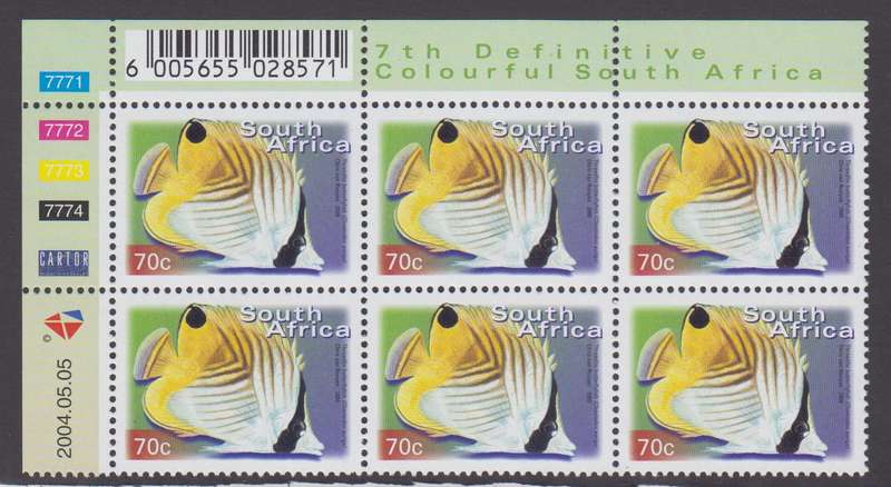 RSA - 7th Definitive 70c - Reprint  2004/05/05- Control block - SACC 1300a