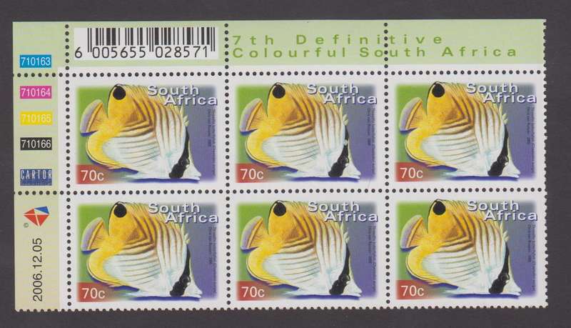 RSA - 7th Definitive 70c - Reprint  2006/12/05- Control block - SACC 1300a
