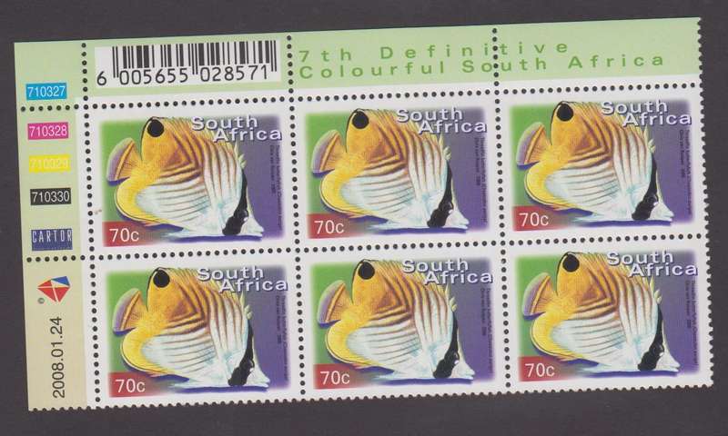 RSA - 7th Definitive 70c - Reprint  2008/01/24- Control block - SACC 1300a