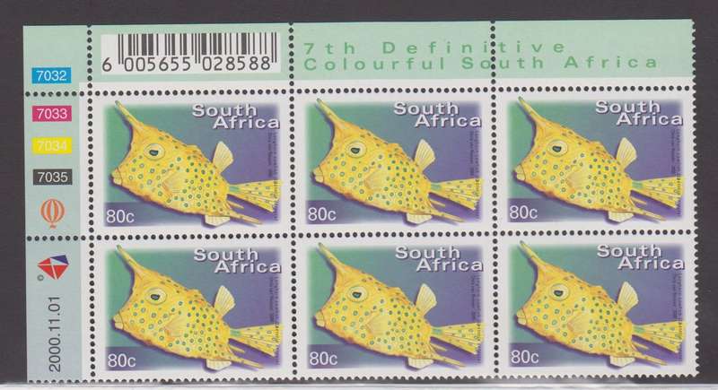 RSA - 7th Definitive 80c - Original Print - Control block - SACC 1301