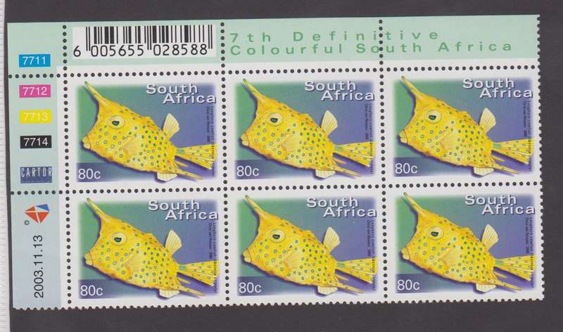 RSA - 7th Definitive 80c - Reprint 2003/11/13 - Control block - SACC 1301a