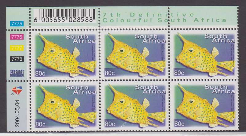 RSA - 7th Definitive 80c - Reprint 2004/05/04 - Control block - SACC 1301a